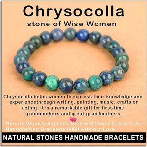 Handmade Gemstone Stretch Elastic Bracelet Crystal Healing Reiki Nature'S Beauty